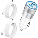 [Apple MFi Certified] iPhone 16 Car Charger Fast Charging, Braveridge 4.8A USB-C Car Charger Cigarette Lighter Adapter with 2Pack Type-C Cable