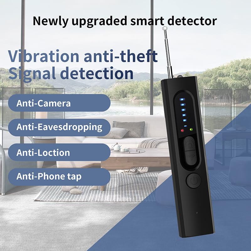 OVWE Hidden Camera Detectors,Spy Camera Detector,Hidden Bug and GPS Tracker Finder, Privacy Protector, 5 Levels Sensitivity 4 Modes, 25H Working Time