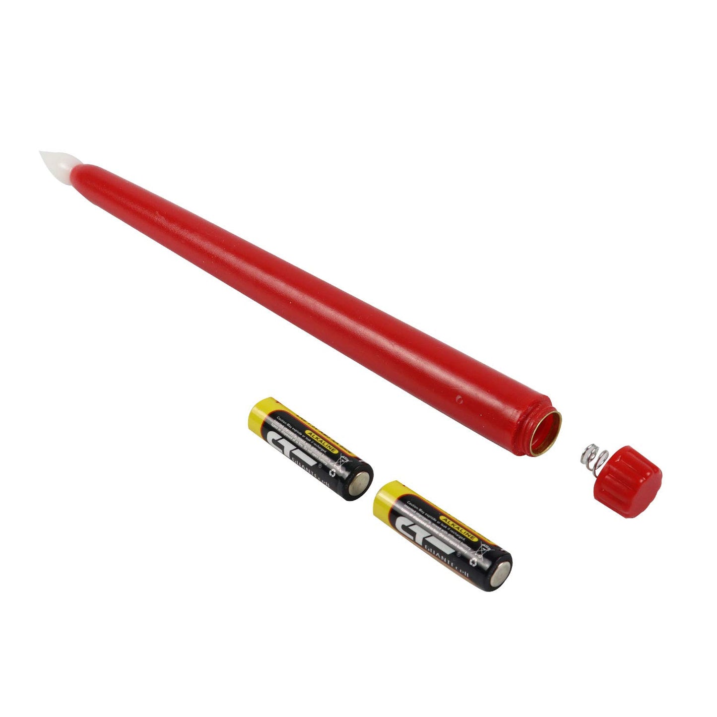 Rhytsing Red 10.8" Flameless Taper Candles with Timer, Battery Operated Candles with Remote, Smooth Wax Finish, Warm White LED, 8 Batteries Included