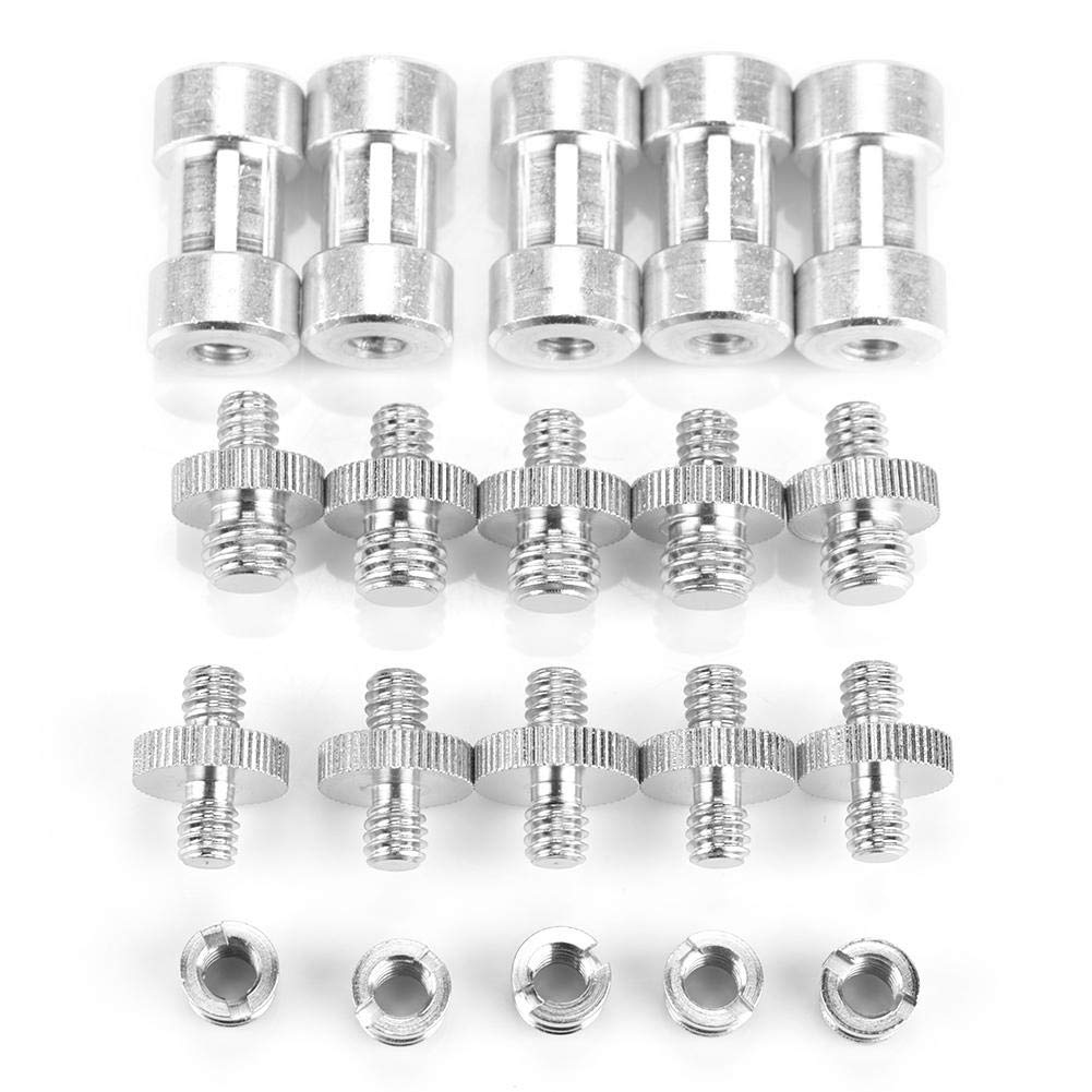 20Pcs Camera Mount Screw Kit, Portable 1/4 Inch to 3/8 Inch,1/4 to 1/4 Threaded Ring Screw Converter Threaded Adapter Accessory for DSLR,Flash,Light