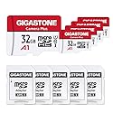 GIGASTONE 32GB Micro SD Card 5-Pack, MicroSDHC Memory Cards for Security Cameras, Wyze Cam, Roku, Full HD Video Recording, UHS-I U1 A1 Class 10, up