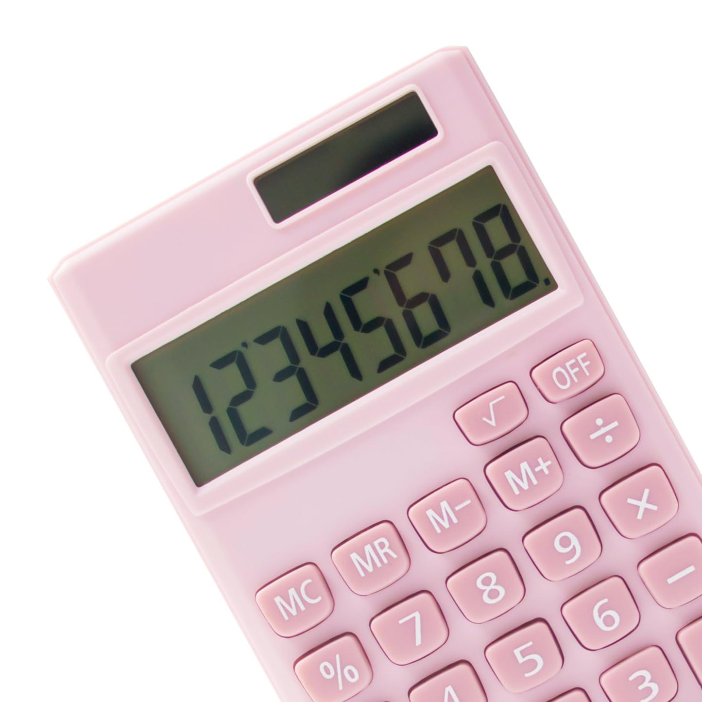 Basic Standard Calculators Small Digital Desktop Calculator with 8-Digit LCD Display, Battery Solar Power Smart Calculator Pocket Size for Kids