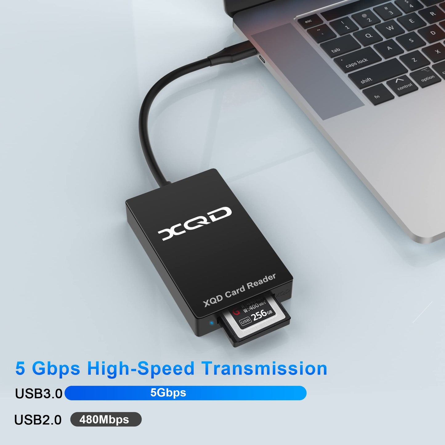 XQD Card Reader - 5Gbps USB C XQD Memory Card Reader Adapter Compatible with G/M Series USB Mark Xqd Card, Lexar 2933x/1400x USB Mark XQD-Card