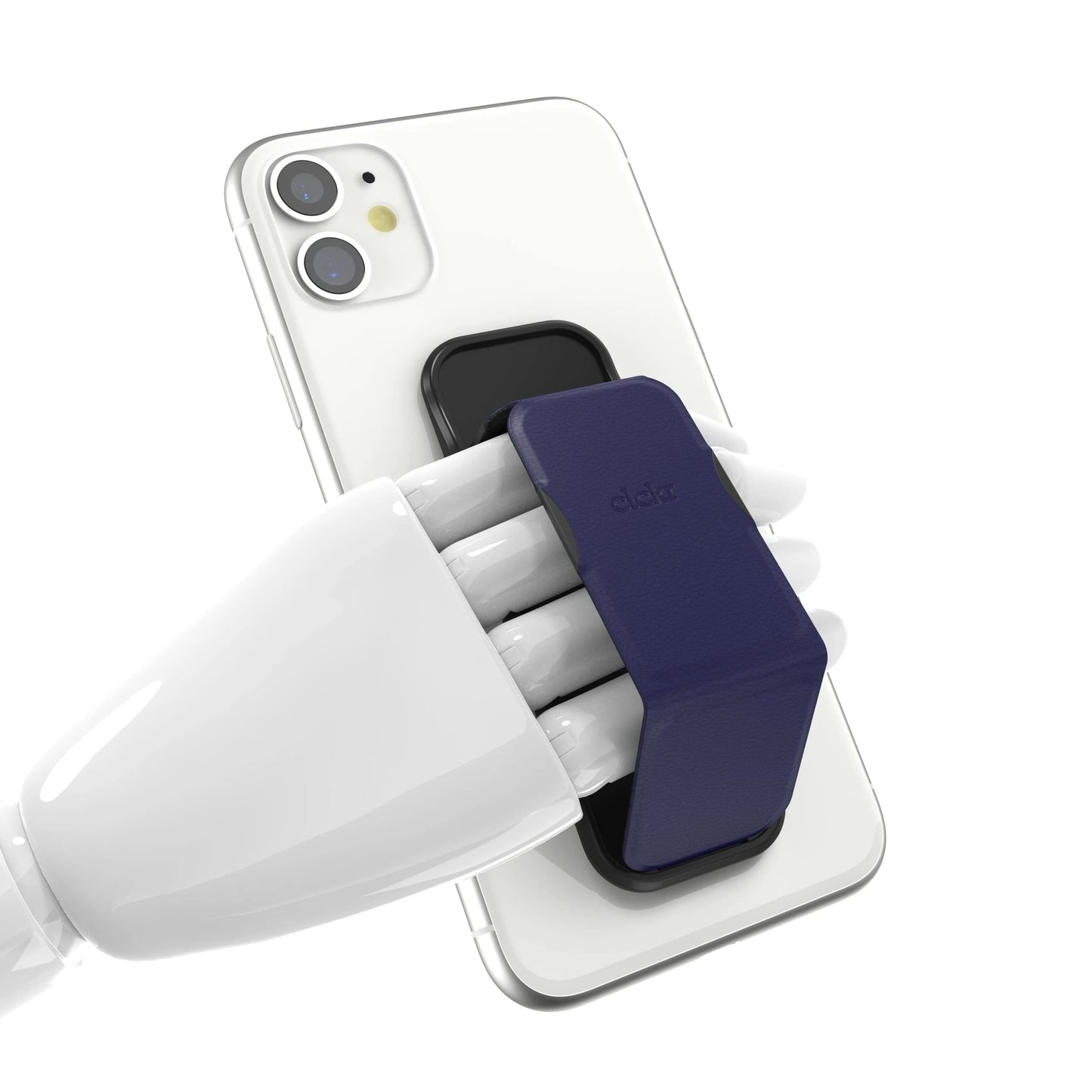 CLCKR Cell Phone Grip and Expanding Stand, Universal Phone Grip Holder for iPhone 15 Pro, Pro Max, Plus, 14 & 13 Models, Samsung Phones, Tablets