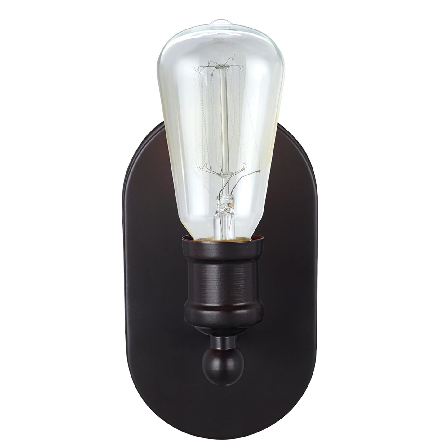 Aspen Creative 62165, One Metal Bathroom Wall Light Fixture, 4-5/8" Wide, Transitional Design in Oil Rubbed Bronze Vanity,