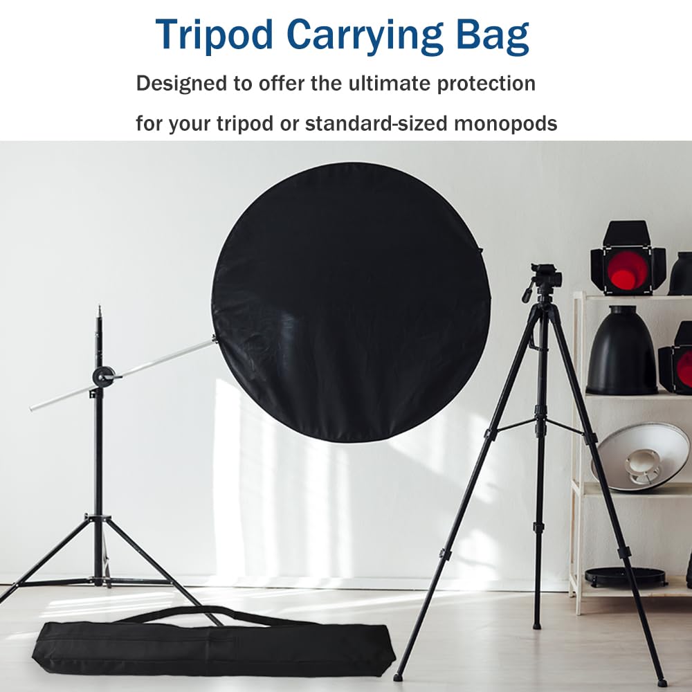 FIEWSZIHU Portable Carrying Bag 23.6in and 33.2in Case with Shoulder Strap Folding for Light Stand Camera Tripod Monopod, Black
