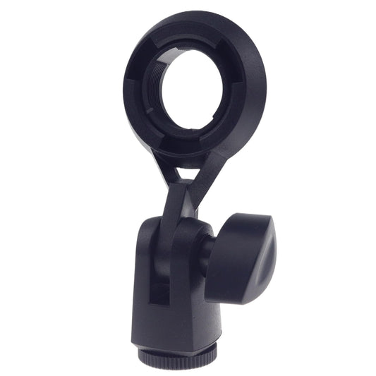 HLGHLG Short Video Mic Clip, 270° Rotatable Microphone Holder with 3/8" Conversion Nut, Shockproof Stand Adapter for 0.9-inch (22mm) Condenser Mics