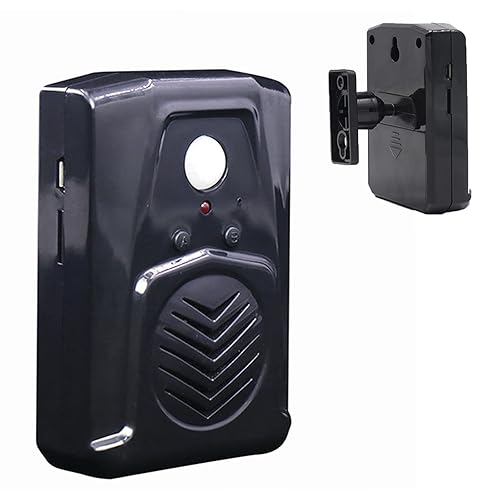 PIR Motion Sensor Activated Sound Player Speaker with USB Cable, Download Your own MP3 Audio Files to Play Speech, Music or Sound Effects (Black)