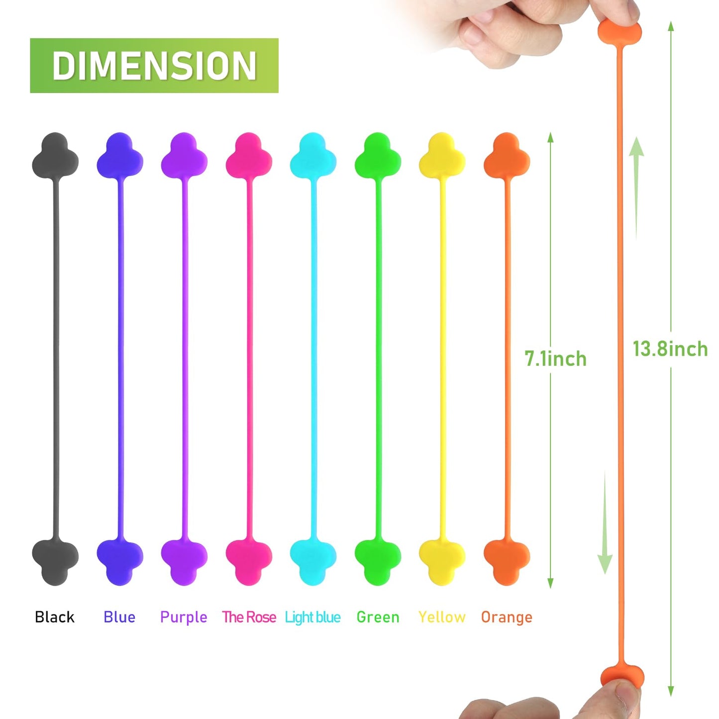 Reusable Magnetic Cable Organizer Twist Ties,24Pcs Cord Management Organizer Travel For Bundling And Organizing Cables Bookmark Fridge Magnet Silicone