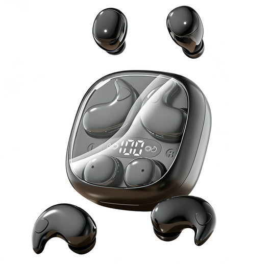 Sleep Earbuds for Side Sleepers, 2 in 1 Mini Earbuds Wireless Bluetooth for Sleeping, Discreet in-Ear Earphones for Small Ear Canals, Noise