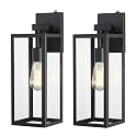 Faymart lighting 18 Inch Outdoor Wall Light Dusk to Dawn,2 Pack Outdoor Lanterns for Porch,Large Outdoor Sconce Lights with Sensor,Photocell Wall
