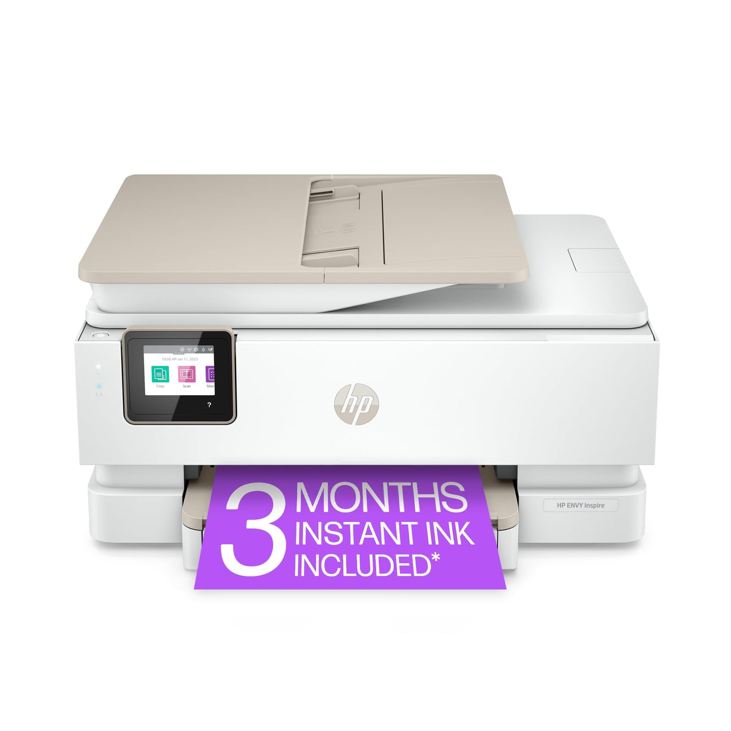 HP Envy Inspire 7958e Wireless All-in-One Color Inkjet Printer, Print, scan, Copy, Duplex Printing Best-for-Home, 3 Months of Instant Ink Included