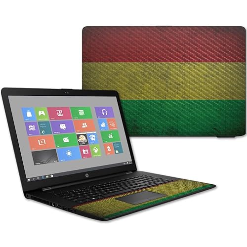MightySkins Carbon Fiber Skin for HP 17T Laptop 17.3" (2017) - Yeah Mon | Protective, Durable Textured Carbon Fiber Finish | Easy to Apply, Remove…