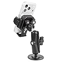 FPN Dashboard Phone Holder for Car, Truck, Boat - Vibration Dampener [Camera Friendly] [1s Lock & Release] [Aluminum Medium Arm], Flex Adhesive 1"