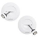 ECHOGEAR TV Cord Hider for Wall Mounted TV - White Cable Management Kit Hides TV Wires Behind The Wall- Includes 2 Pass Throughs, Locking Brackets