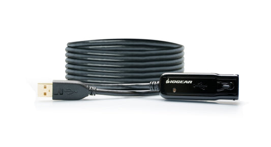 IOGEAR USB 2.0 Booster Extension Cable, 39 Feet, GUE2118 , black