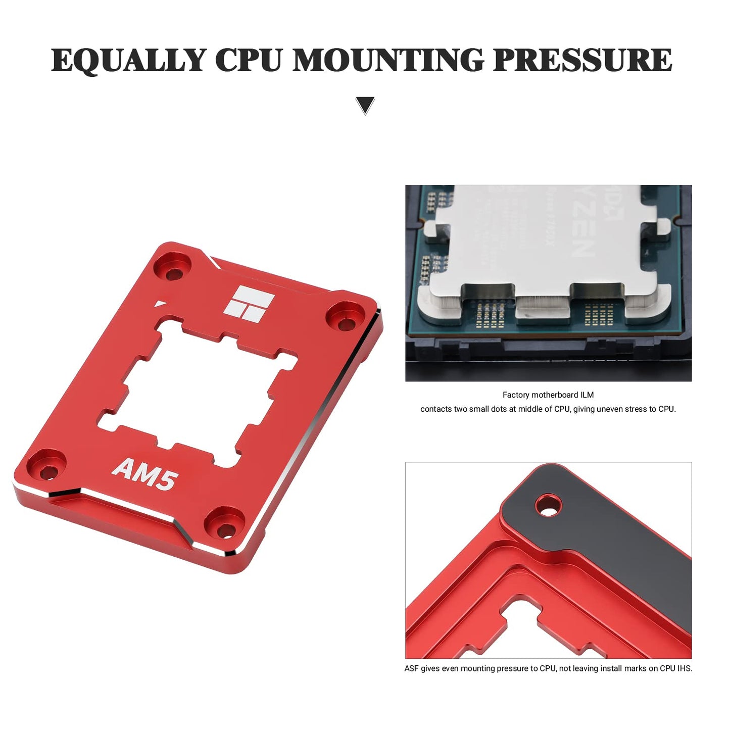 Thermalright ASF-RED AM5 CPU Holder, Corrective Anti-Bending Fixing Frame, AM5 Full-fit Fixed Non-Marking Mounter, AM5 Anti-Bending Contact Frame, CPU