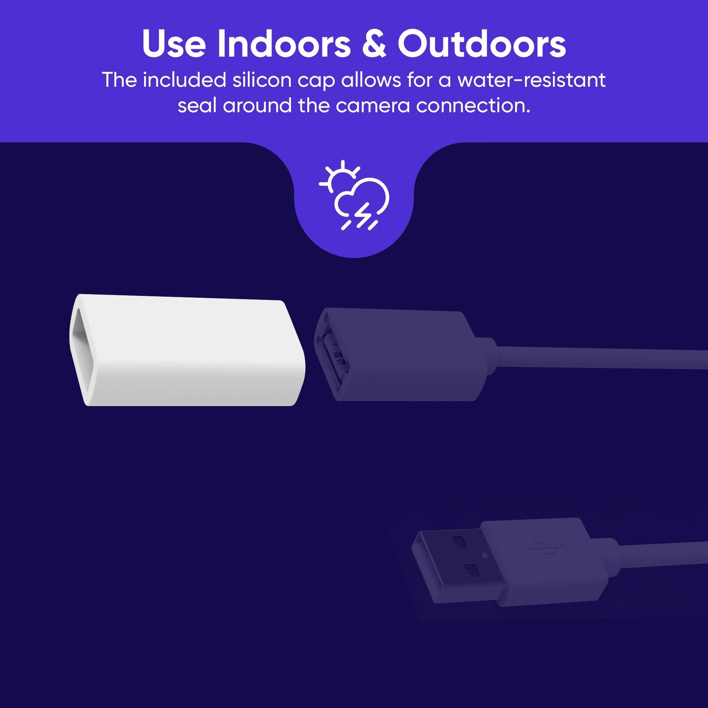 Wyze 20ft Outdoor Extension Cable for Wyze Cameras, IP67 Waterproof, Compatible with Wyze Cam v4, Wyze Cam Pan v3, Wyze Cam OG, Indoor, White