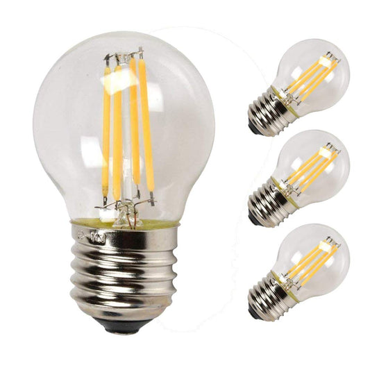 CTKcom 4W G45 G14 Dimmable Edison Style Antique LED Light Bulb(4 Pack)- LED Filament Bulb 40W Incandescent Equivalent 400LM 2700k Warm White Lamps