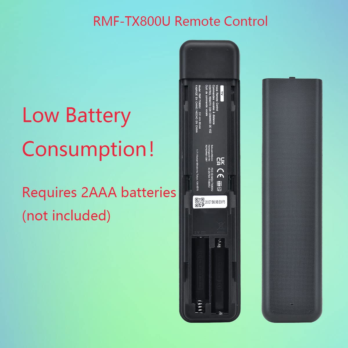 GHUST RMF-TX800U RMF-TX900U IR Remote Control Replacement Universal for Sony Smart 4K 8K TV XR-65A80CK XR-55A80CK KD-65X80CK XR-77A80C XR-85X90CK