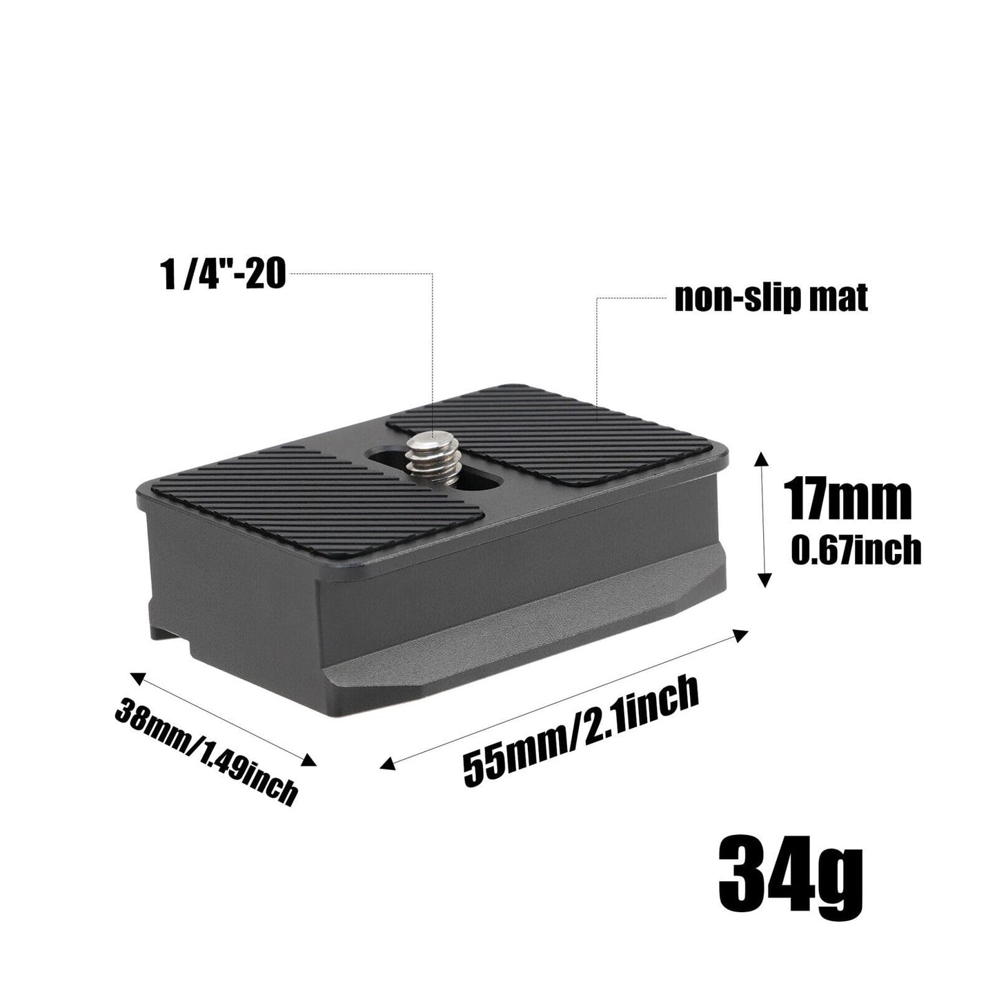 RS Upper Quick Release Baseplate QR Plate for DJI Ronin RS 2 RS3 RS 3 Pro RS 4 and RS 4 Pro RSC 2 Gimbal Stabilizer Compatible DSLR Camera Arca Swiss