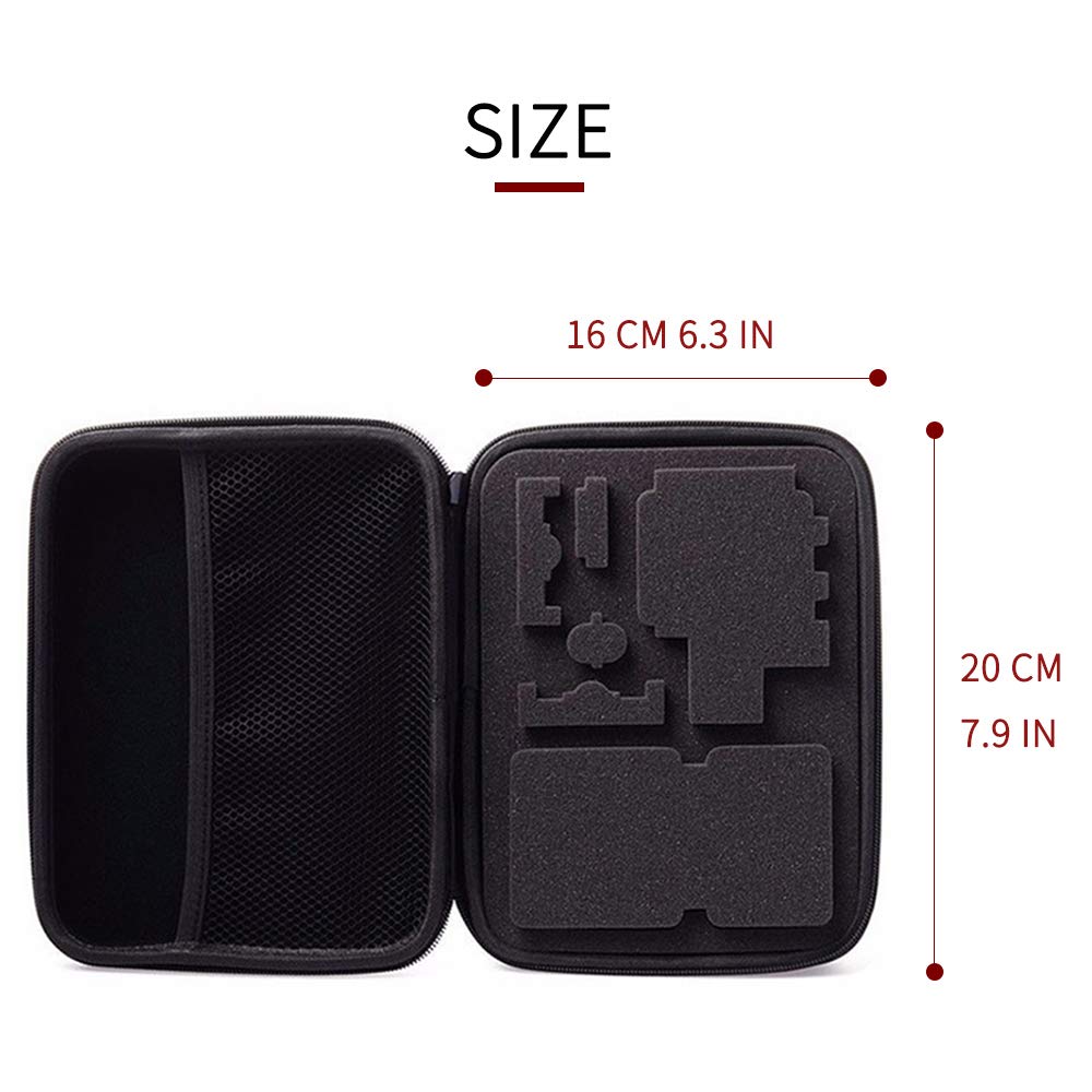 TEKCAM Action Camera Carrying Case Protective Storage Bag Compatible with Gopro Hero 13 12 11 10 9 8 7/AKASO EK7000/Brave 4/Brave 7 LE/Brave