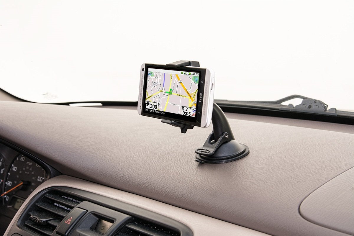 ARKON Mounts Suction Cup Phone Holder, Works on Dash and Windshield, Strong Spring-Loaded Holder, Adjustable Arm, Sticky Dash Suction, Compatible