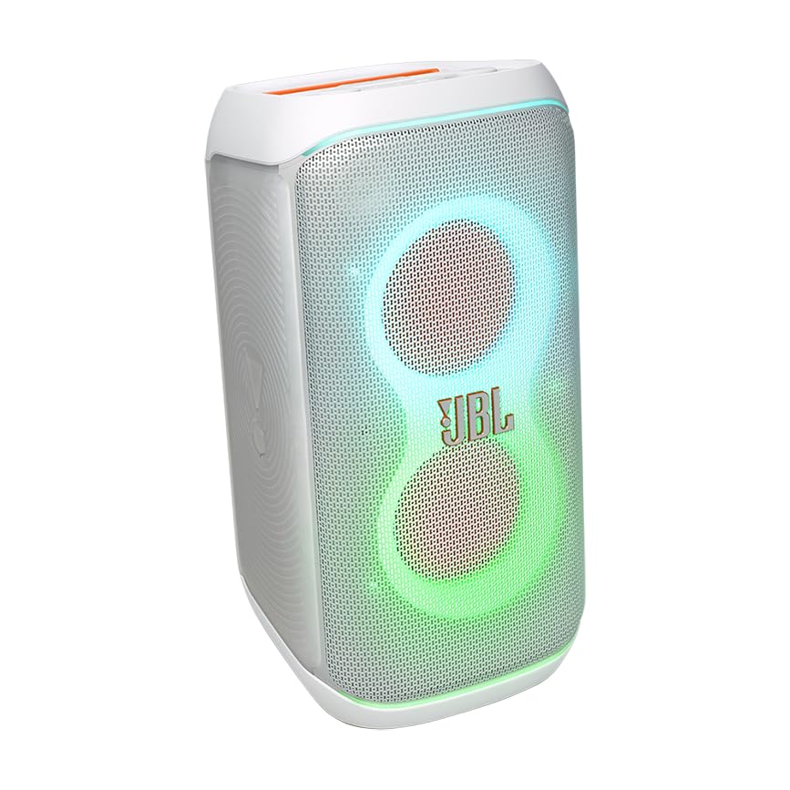 JBL Partybox Club 120 Portable Party Speaker Bundle with Additional Battery 200 (White)