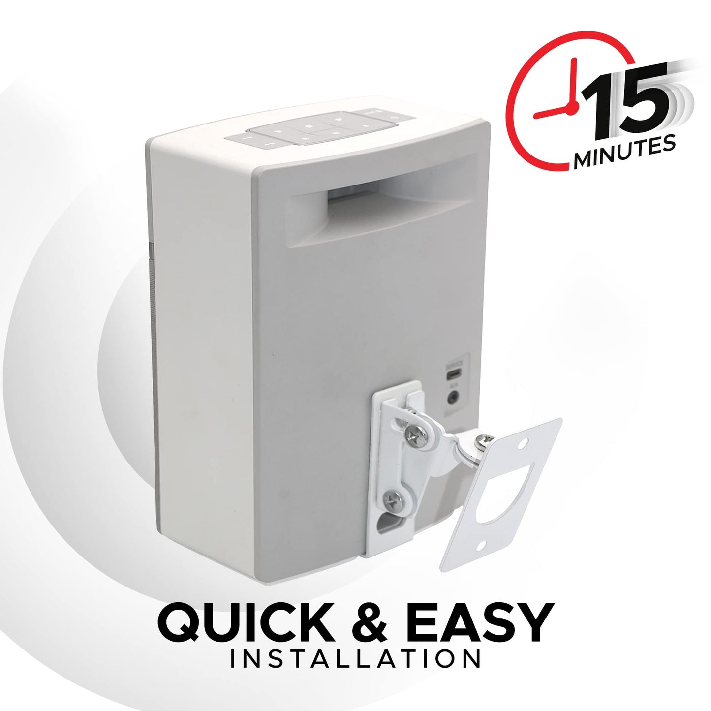 Sound Bass Soundtouch 10 Wall Mounting Kit for Bose Sound Touch 10, White, Complete with Mounting Accessories, Designed in The UK by Soundbass