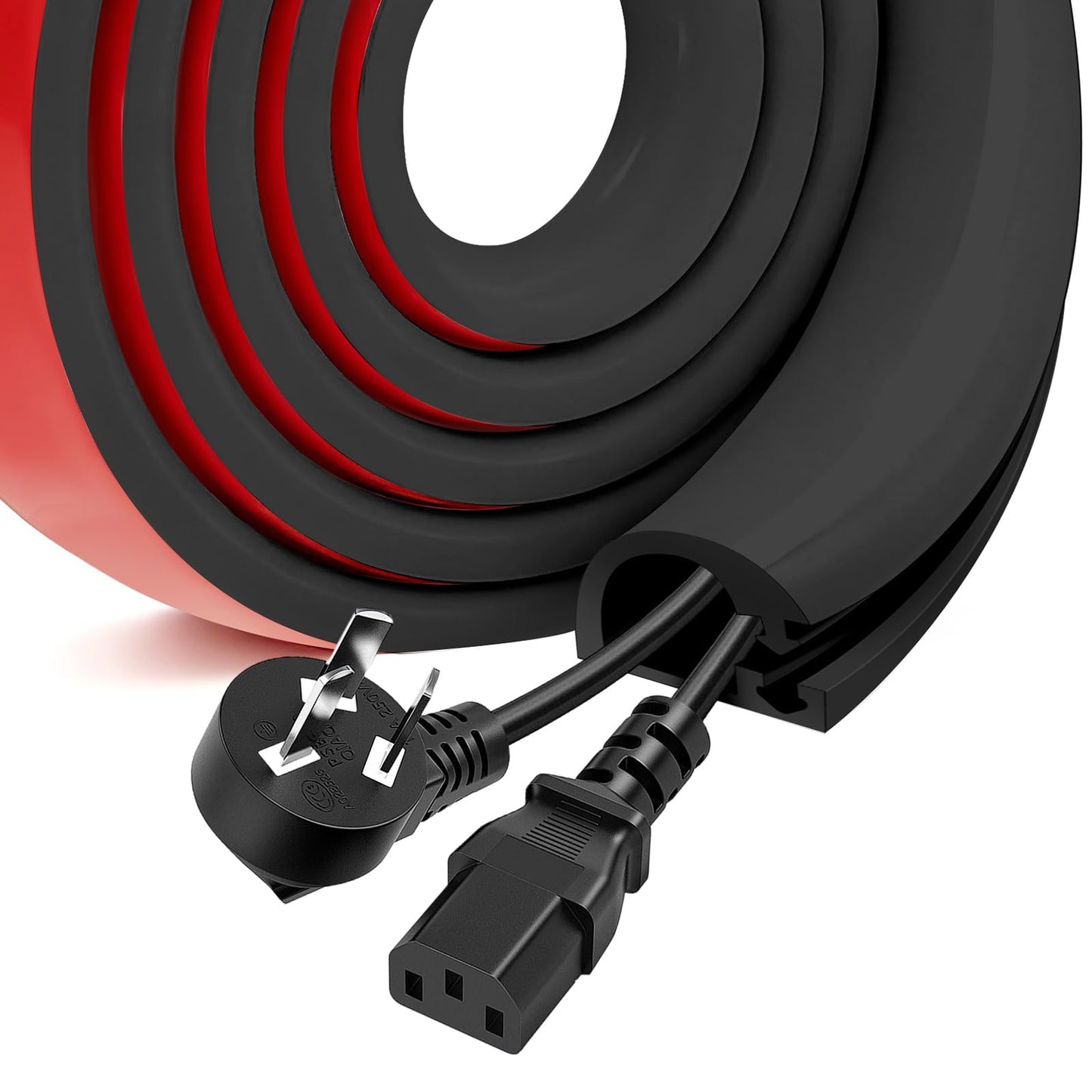 Self-Adhesive Silicone Cable Hider, Flexible Wire Cover Cable Raceway for Wires, Wall Mount TV, Home Audio, Network, Power, and Phone Line Managemen