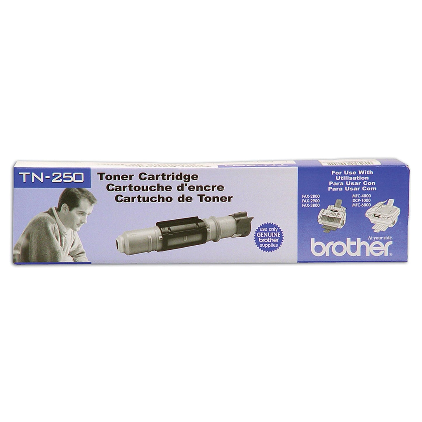 Brother TN250 Toner Cartridge - Retail Packaging, Black