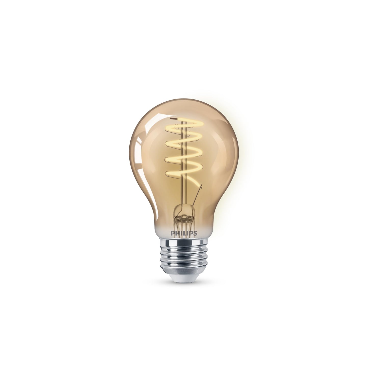 PHILIPS LED 60 W A19 Vintage Edison Spiral Amber, 1-Pack
