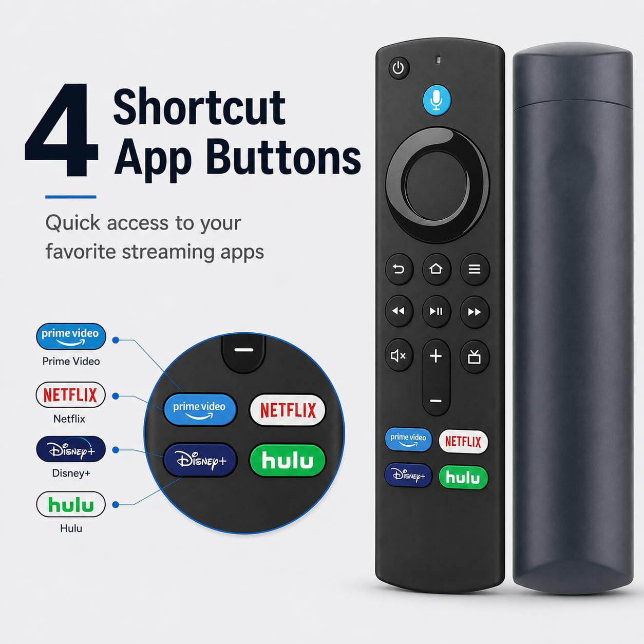 Upgrade Voice Remote Replacement Stick TV 3rd Gen L5B83G, Compatible for 2nd/ 3rd Gen Smart TVs Stick, Fit for TVs Cube 1st Gen/Later, Stick Lite/4K