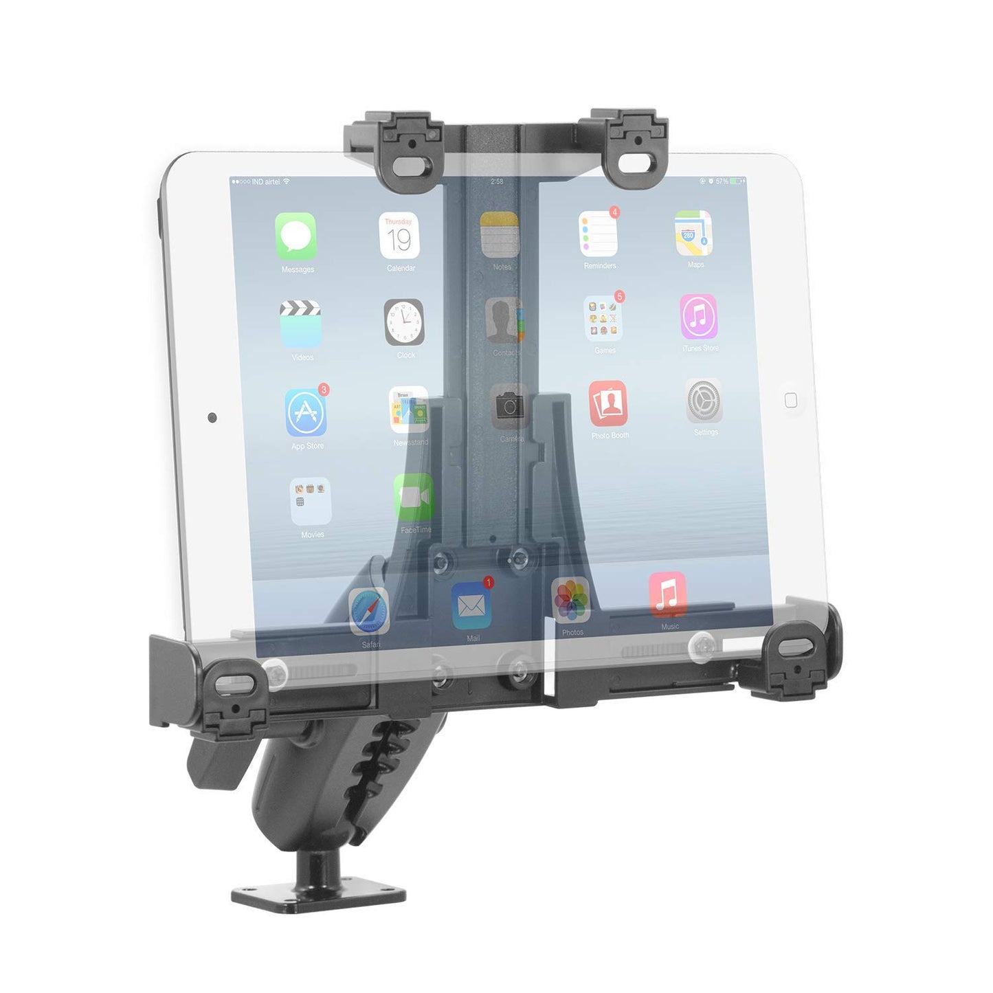 iBOLT TabDock Lock'n Dock 38mm Bizmount - Heavy Duty Industrial Metal Locking Drill Base Mount for All 7"-10" Tablets - for Commercial Use