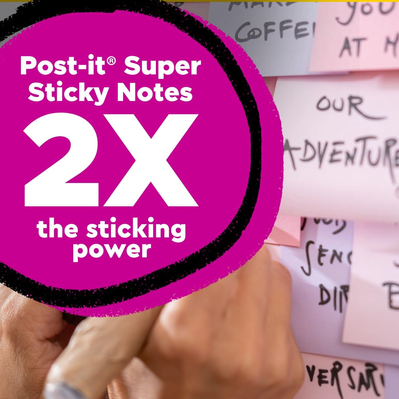 Post-it Recycled Super Sticky Pop-up Notes, 1 7/8" x 1 7/8", Wanderlust Pastels Collection, 70 Sheet/Pad, 18 Pads/Pack