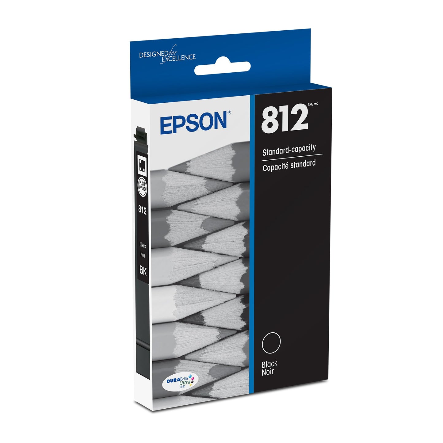 EPSON 812 DURABrite Ultra Ink Standard Capacity Black Cartridge (T812120-S) Works with WorkForce Pro WF-7310 ,7820, 7840, EC-C7000