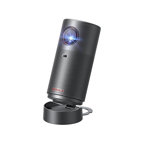 NEBULA Capsule Air Google TV Projector, Officially Licensed Netflix, 720p Smart Mini Projector with Wi-Fi and Bluetooth, 2 Hours of Playtime, Dolby