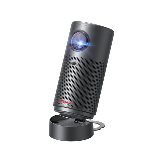 NEBULA Capsule Air Google TV Projector, Officially Licensed Netflix, 720p Smart Mini Projector with Wi-Fi and Bluetooth, 2 Hours of Playtime, Dolby