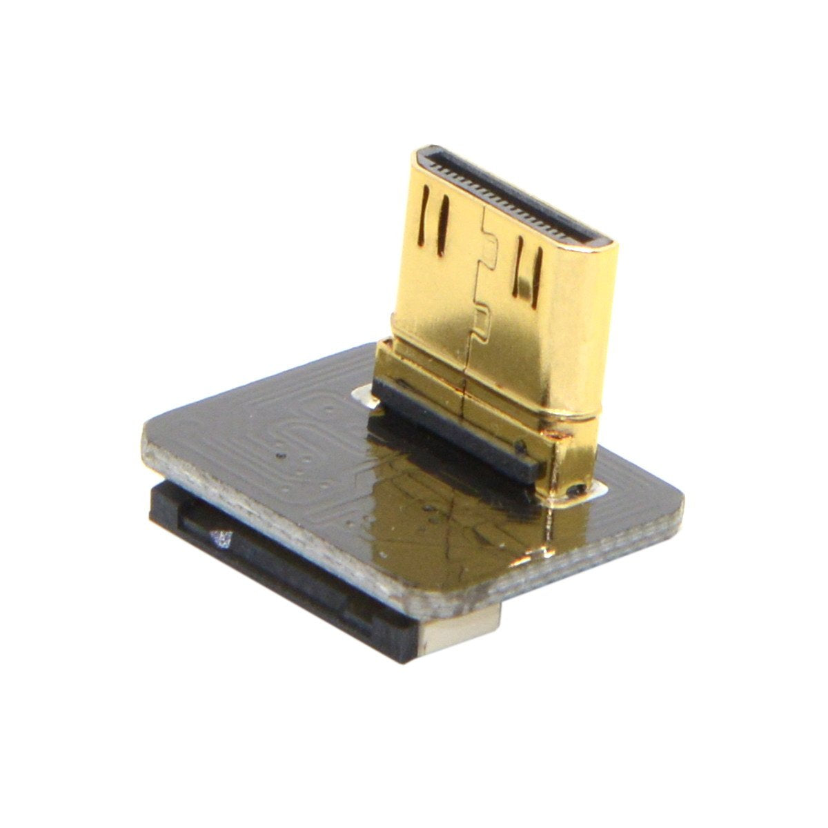chenyang FPC 20Pin Mini HDMI Flat Male 90 Degree Down Angled Connector for Ribbon Cable,Raspberry Pi, GoPro,Mini Display, Drone, Camera, Gimbal