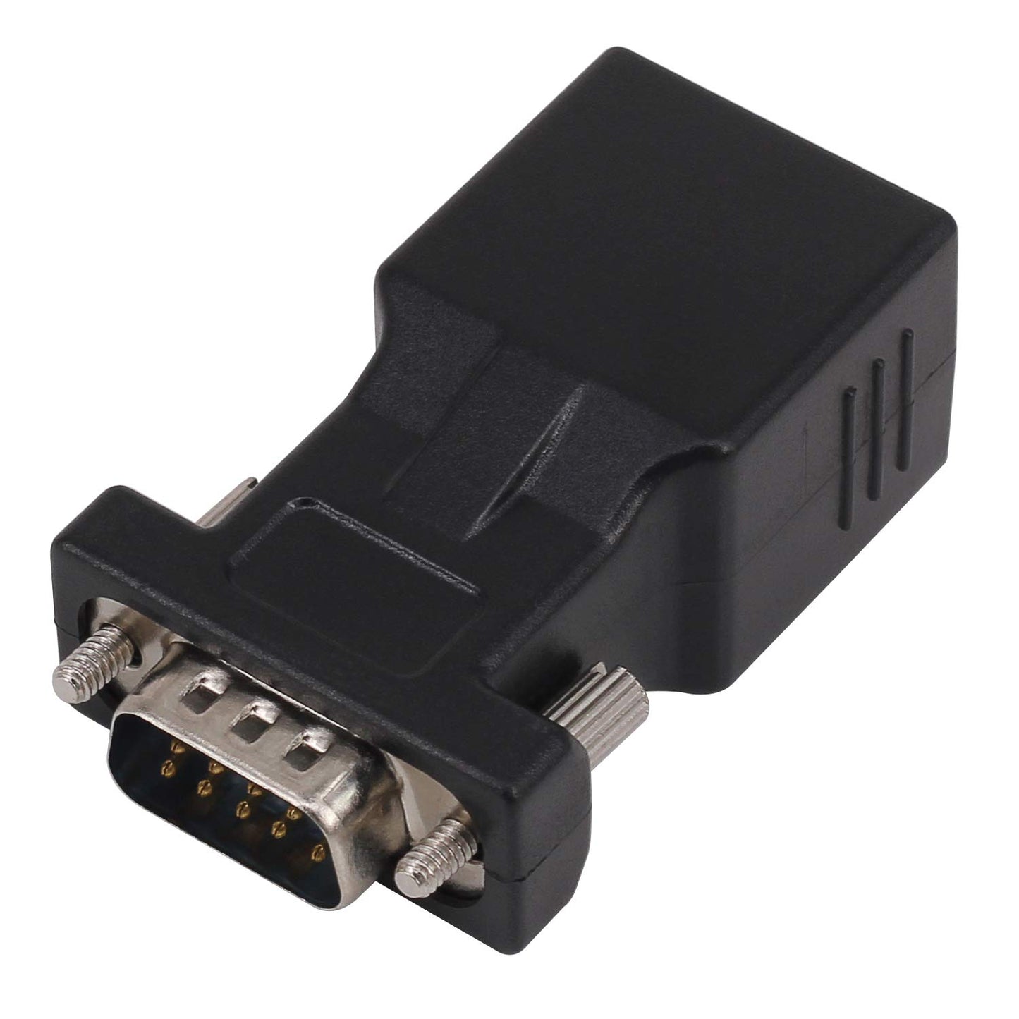 RJ45 to RS232 Adapter, Yeworth 1Pcs Male 1Pcs Female DB9 9-Pin Serial Port to RJ45 Female Network Cat5/6 LAN Ethernet Coupler Extender Adapter (1 Male
