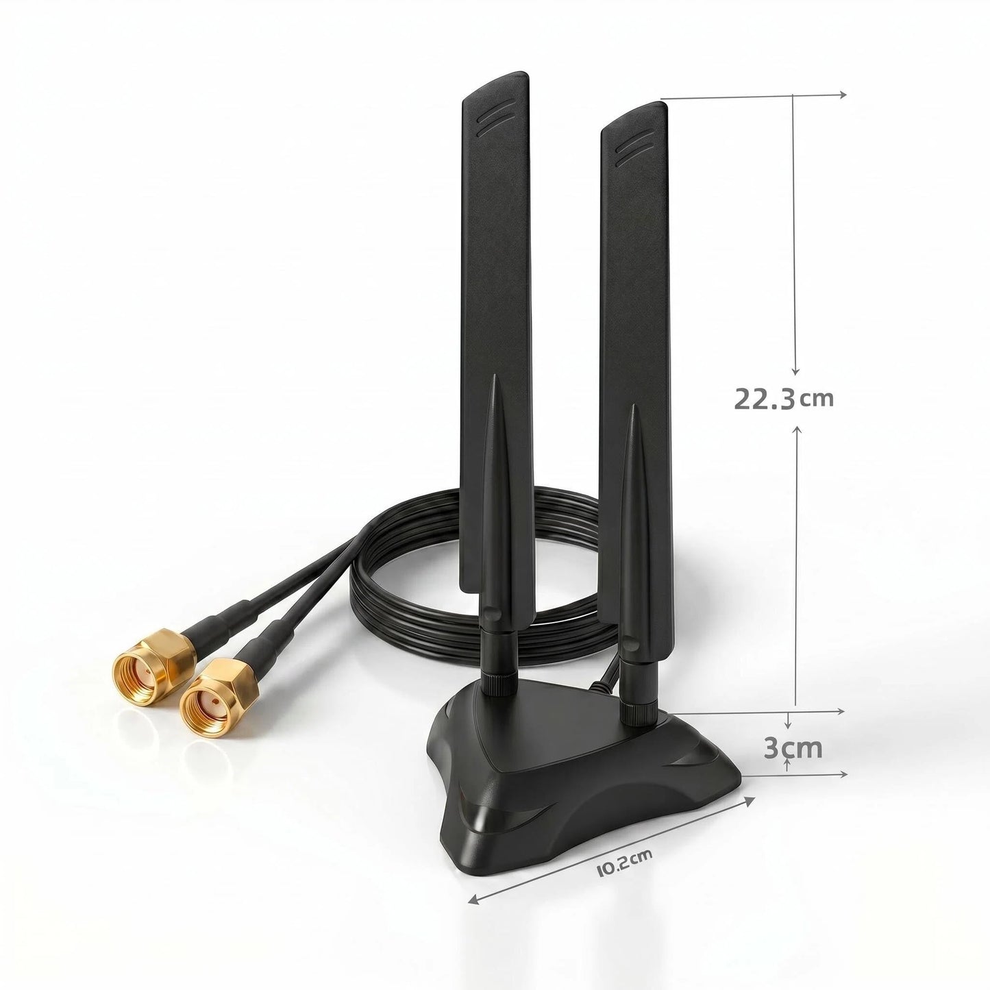 Dual Band 2.4GHz 5GHz 5.8Ghz RP-SMA Gaming WiFi 6E 802.11ac/ax Wireless Antenna with Magnetic Base for Intel AX201 AX200 PCIe NGFF USB Card PC Desktop