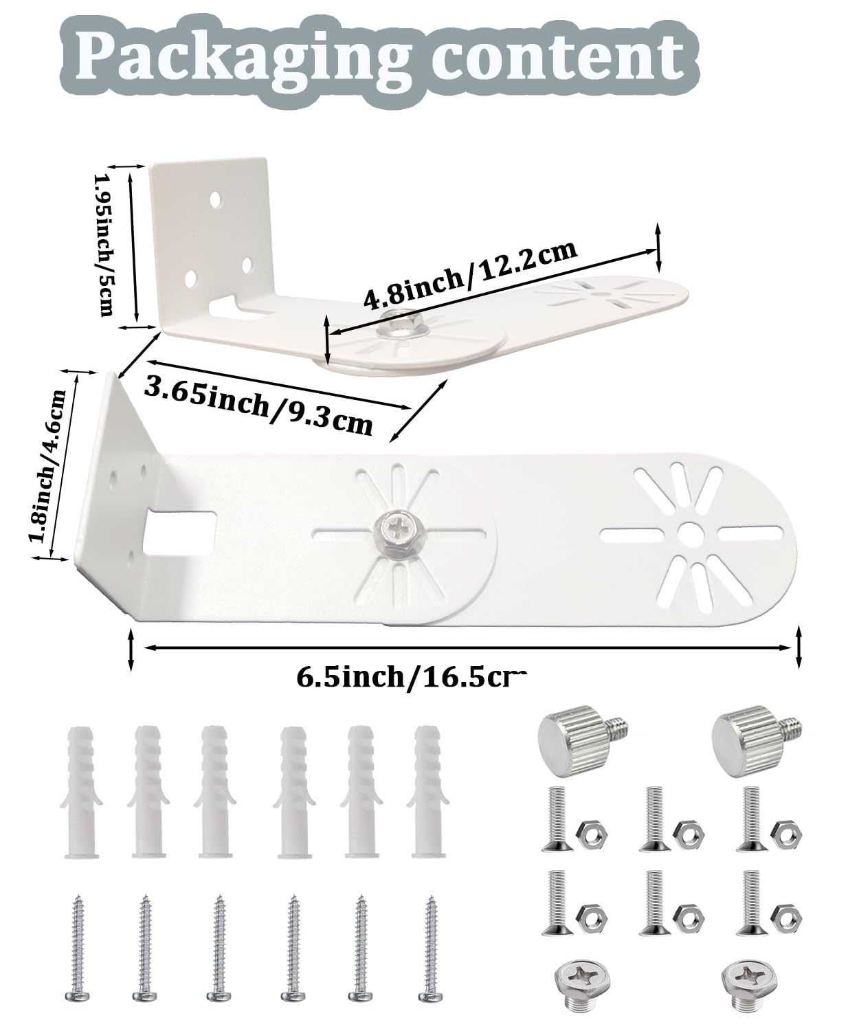 2Pack Metal Swivel Wall Mount Bracket for Wyze Cam Pan V3/V2, Wyze Cam V4/3/2 and Suitable for 1/4 inch Screws Security Camera ,Max Cover Both Sides