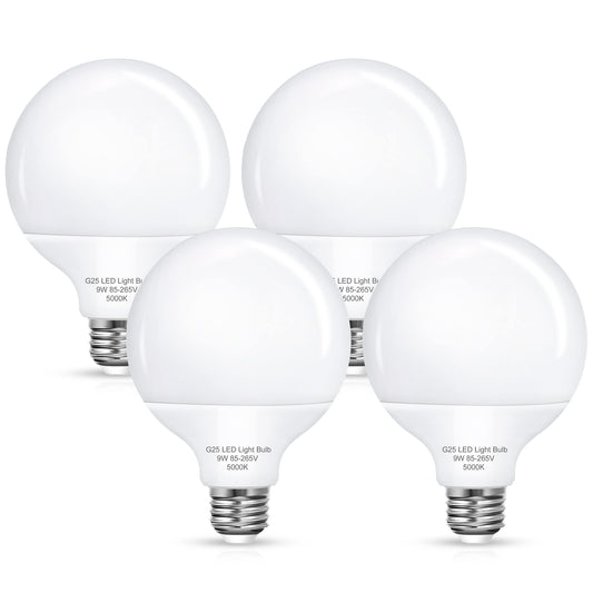 Flaspar G25 LED Globe Bulbs 100W Equivalent Vanity Light Bulb for Bathroom