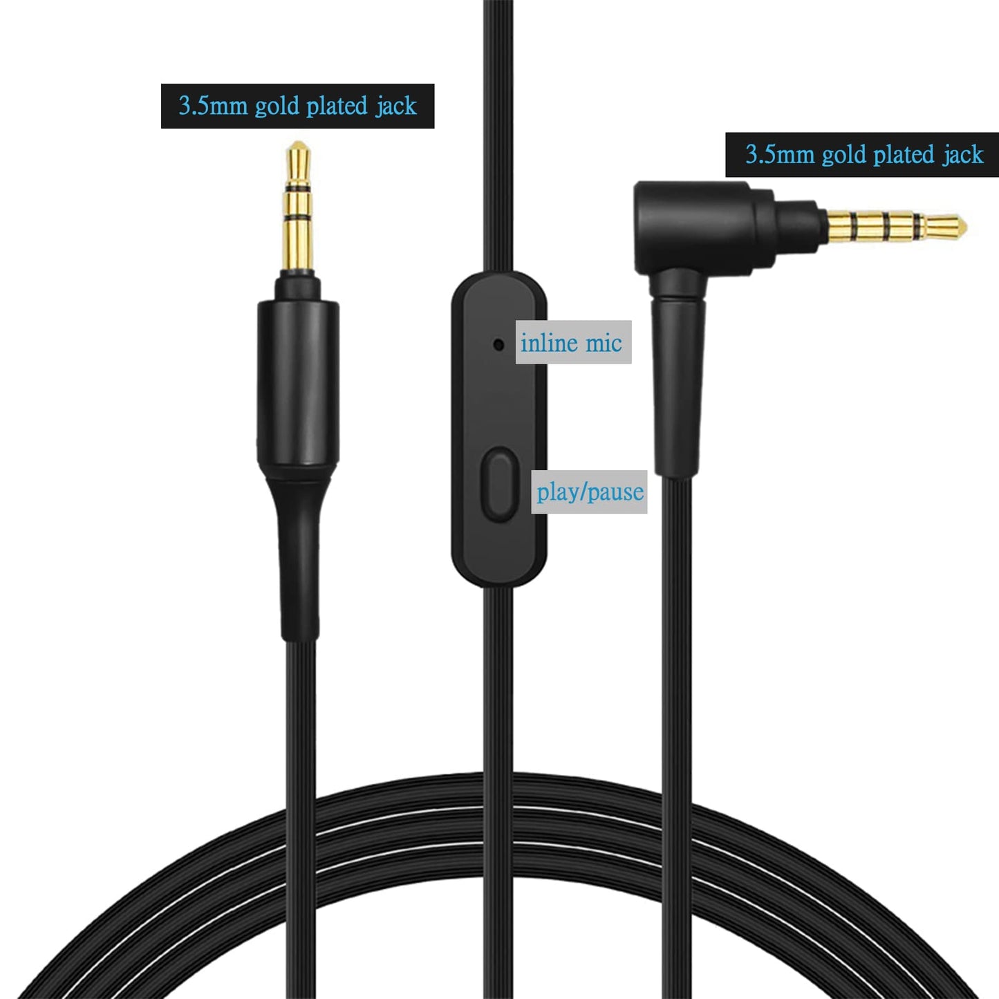 Toeasor Replacement WH-1000XM3 Headphone Audio Cable Aux Cord with Mic Compatible with Sony MDR-1000X WH-1000XM4 WH-1000XM5 WH-1000XM6 MDR-XB950BT…