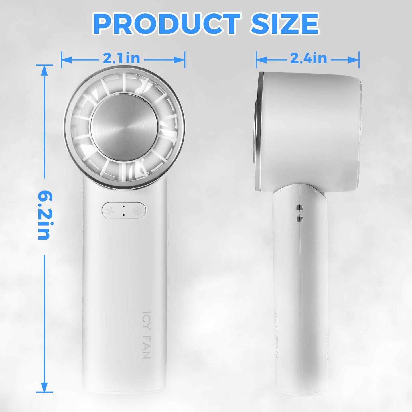 imio Personal Cooling Fan Authentic Portable Handheld Fan with Ice-Cooling Pad for Cold Air. Great for Stroller, Travel, Camping, Outdoor and Park use
