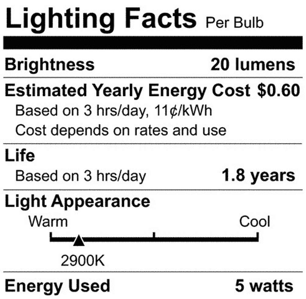 5W MR11 Halogen Light Bulb - Bi Pin GZ4 Base - Clear Finish