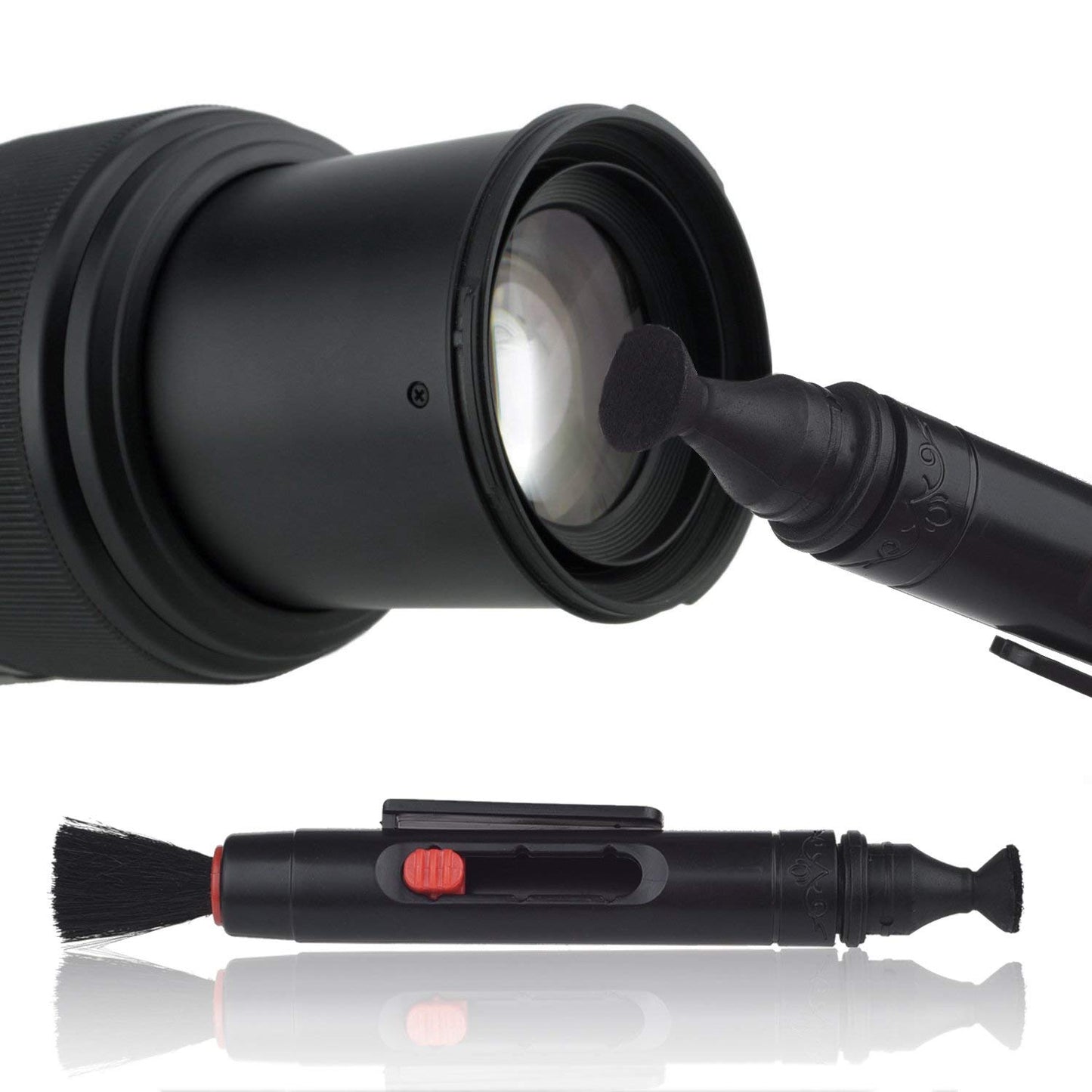 Camkix Camera Lens Cleaning Kit - Air Blower, 2in1 Lens Cleaning Pen, Cleaning Brush, Spray Bottle w/Cleaning Solution, Lens Cleaning Paper Tissue