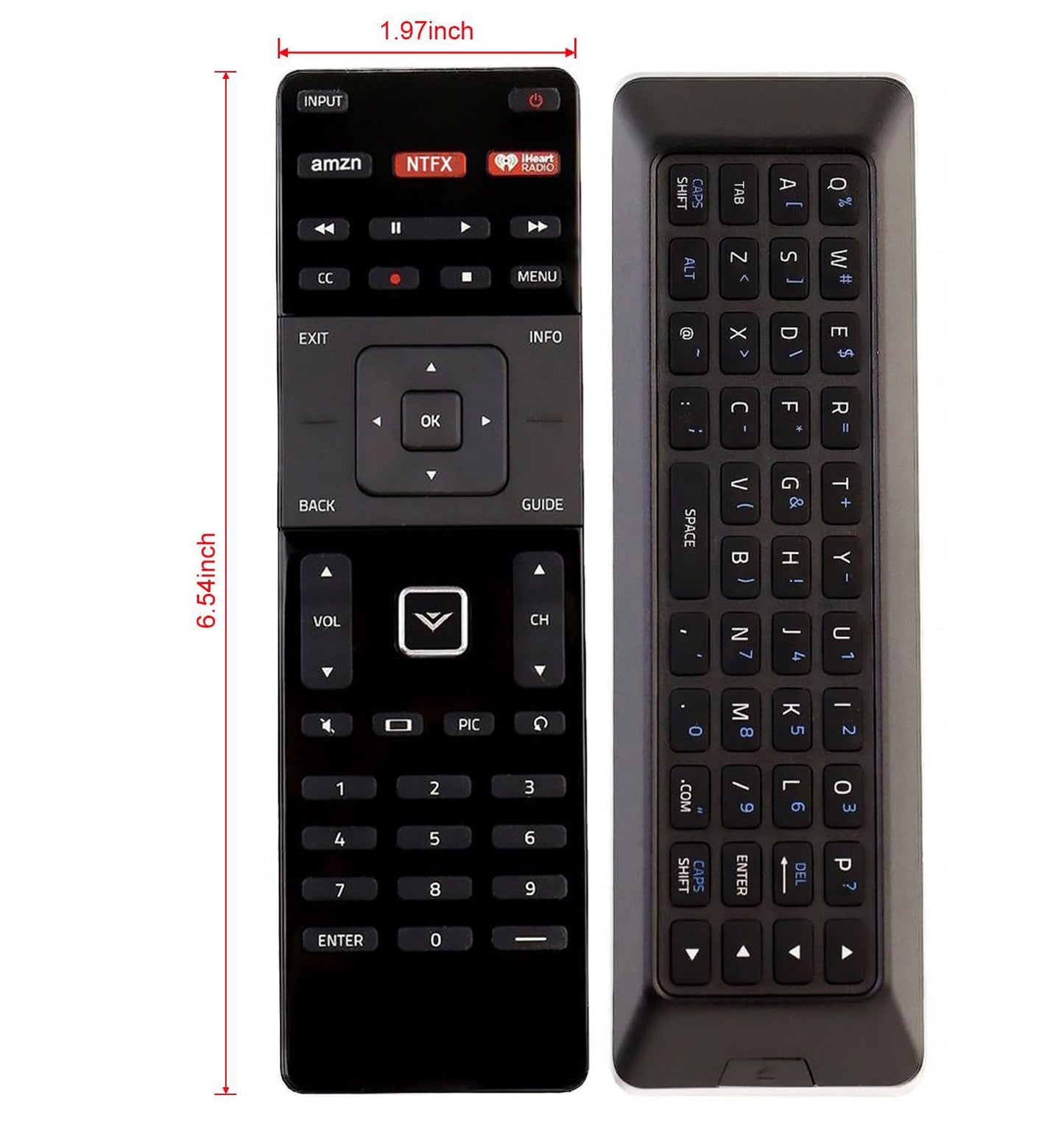 New XRT500 QWERTY Keyboard with Back Light Remote Replacement fit for VIZIO TV M43-C1 M49-C1 M50-C1 M55-C2 M60-C3 M65-C1 M70-C3 M75-C1 M80-C3 M322I-B1