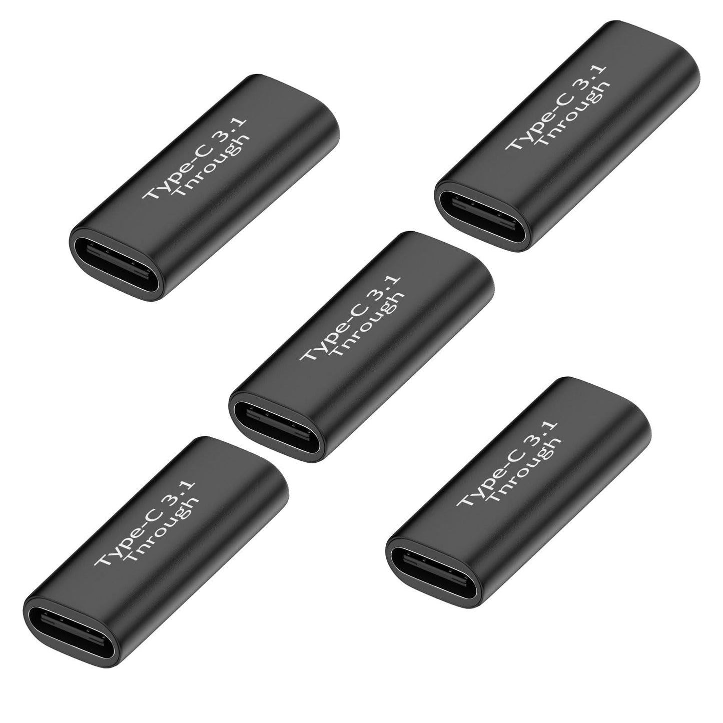 Pastall 5 Pack USB C Female to Female Adapter.Usbc Extender.USBC Coupler Supports Up to 10Gbps Data Transfer and 100W Fast Charging.Compatible…