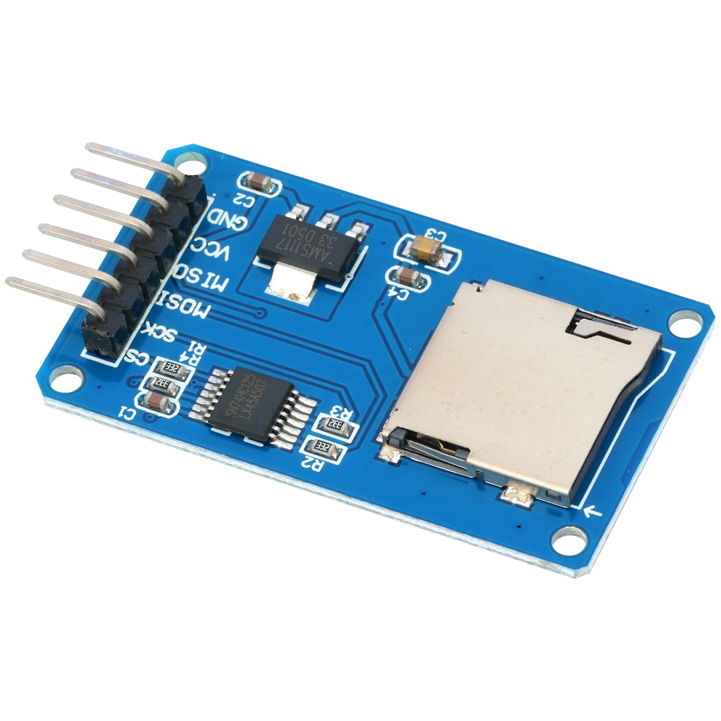 MTDELE 10Pcs Expansion Module Compatible with Micro SD and TF Card, 6 Pin SPI Interface Supports Micro SD and SDHC Card Compatible with for Arduino